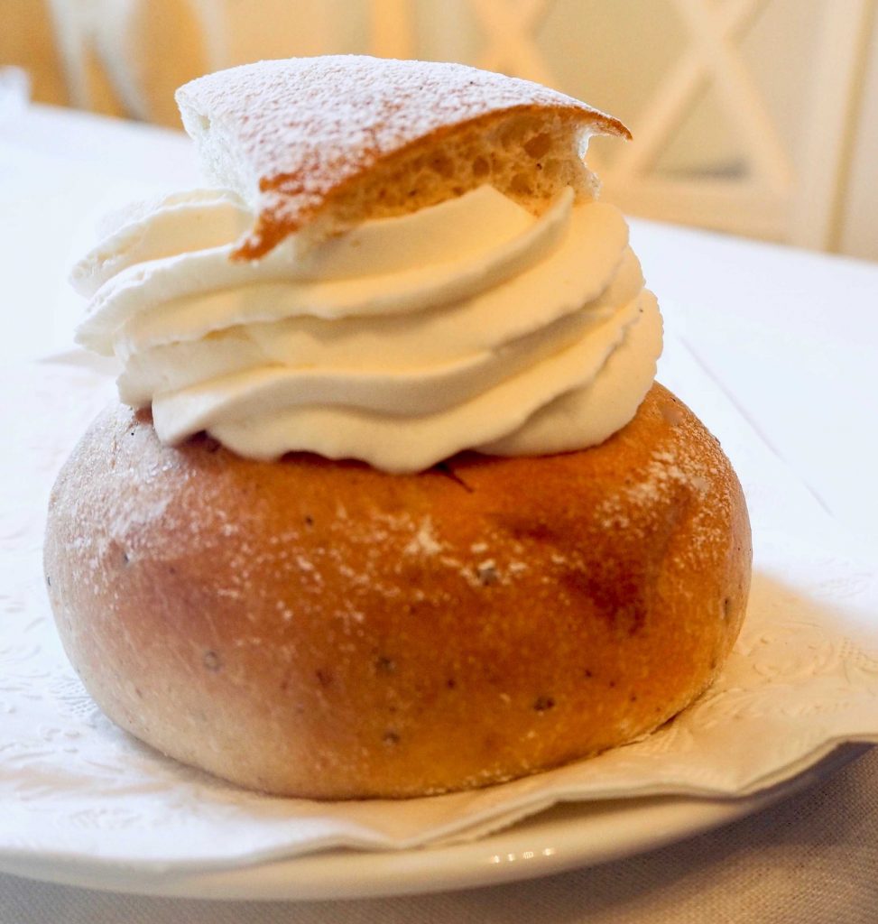 at Swedes eat especially on a day called Fettisdagen (i.e. The fat Tuesday/ Mardis Gras), a Christian feast in the 7th week before easter.